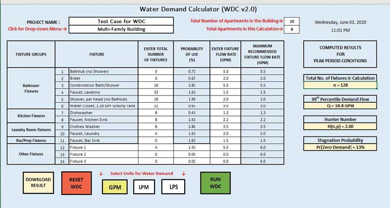IAPMO Water Demand Calculator